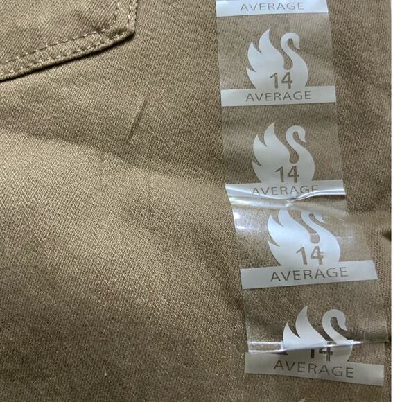 Gloria Vanderbilt Khaki Pants Women 14 Mid Rise Rail Straight Leg Stretch Casual - Picture 14 of 14